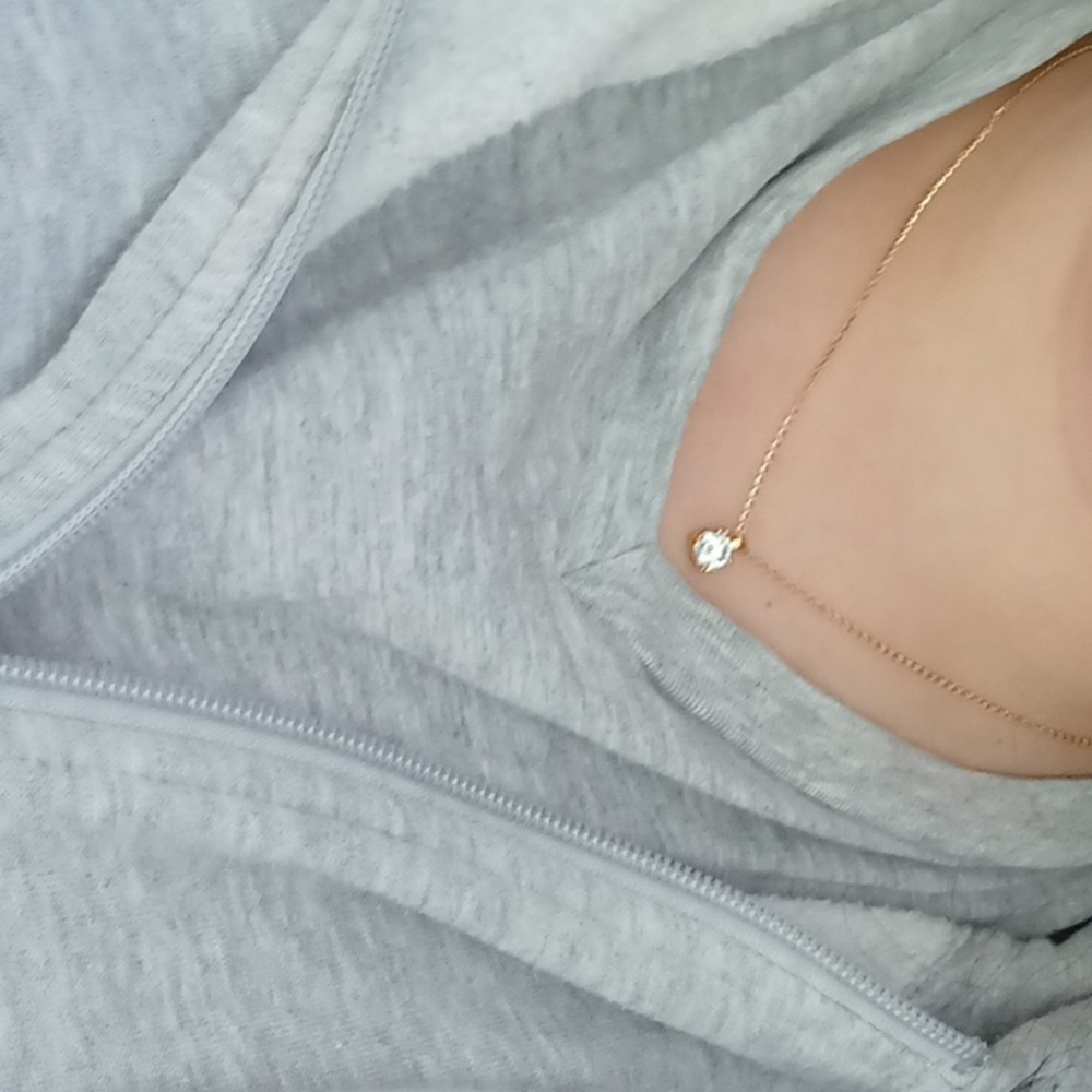 925 14k Gold Vermeil Solitaire Necklace